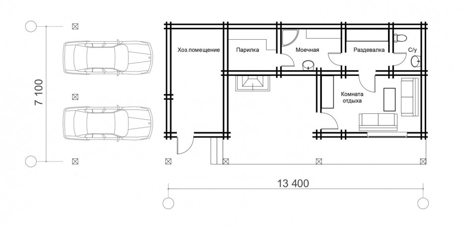 272 (177+95) м2, комплекс для отдыха в д. Атолино
